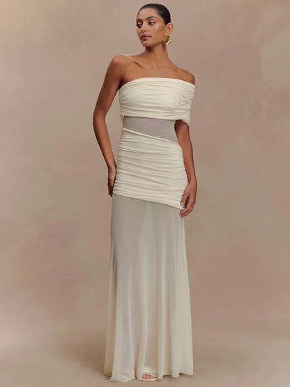 Off-shoulder Strapless Party Long Dress