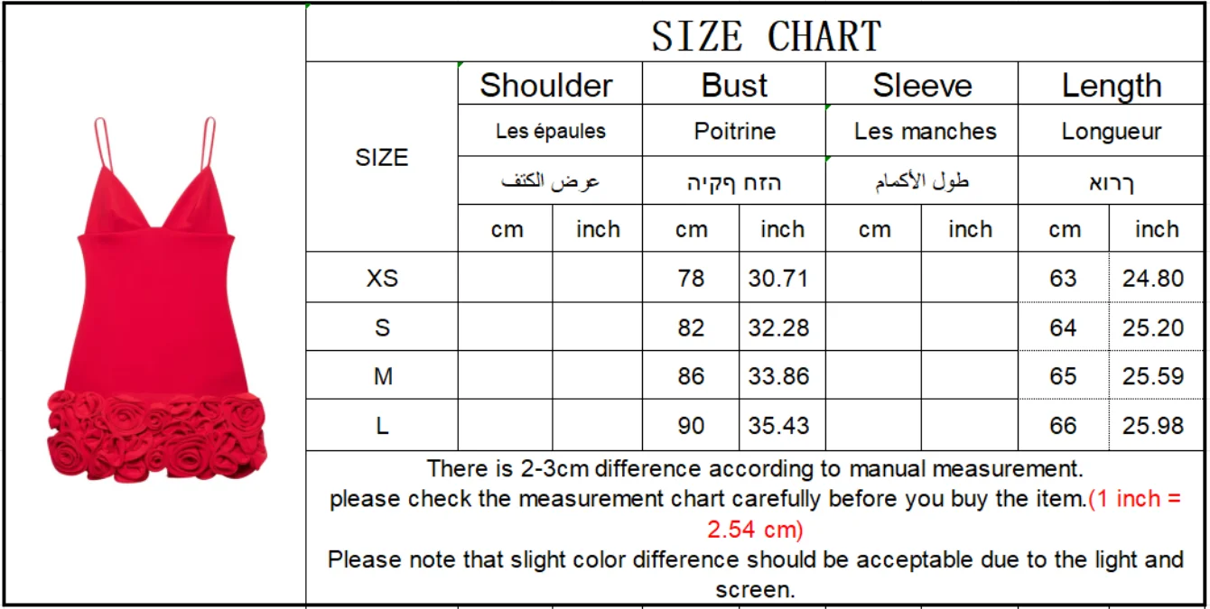 Red 3D Flower Party Mini Dress