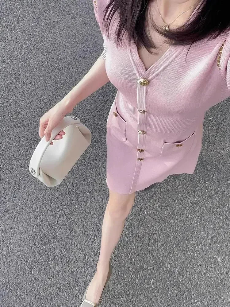 Pink Buttoned Sandro Vibes