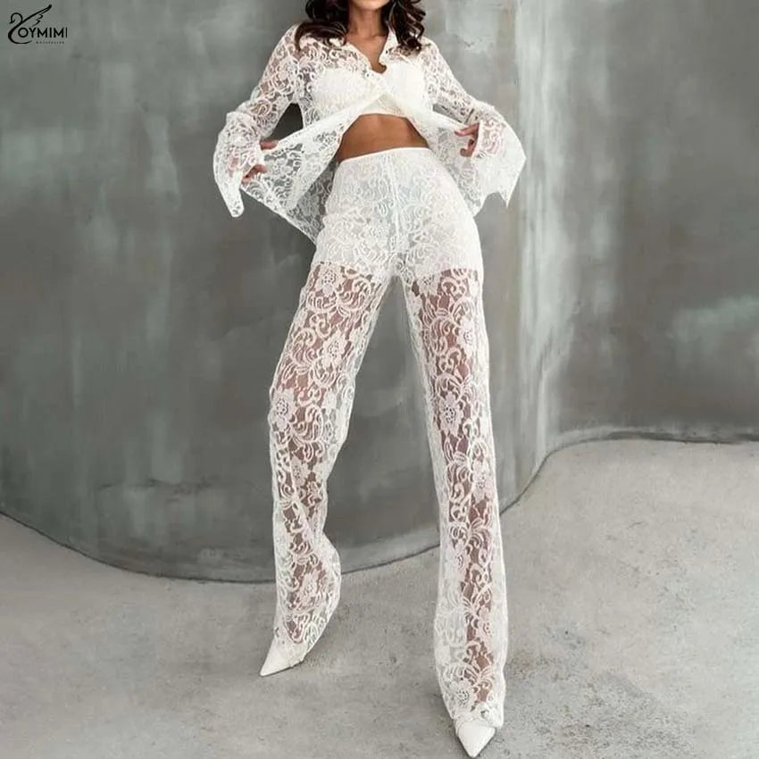 White Lace 2 Pieces Set