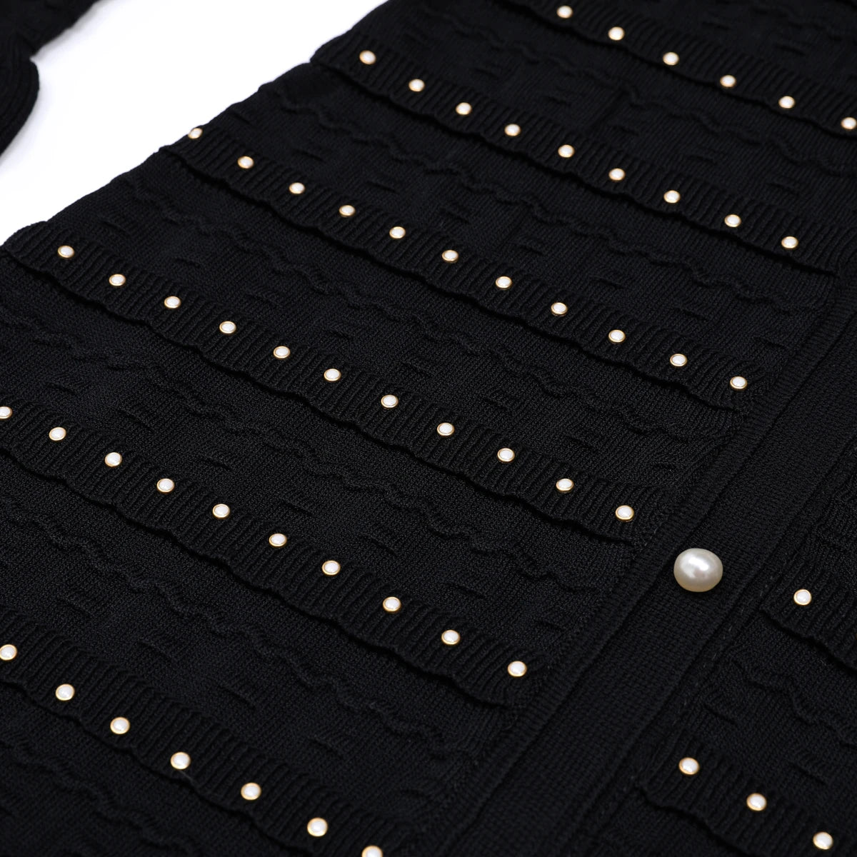 sandro Pearls embellished Skirt & Cardigan