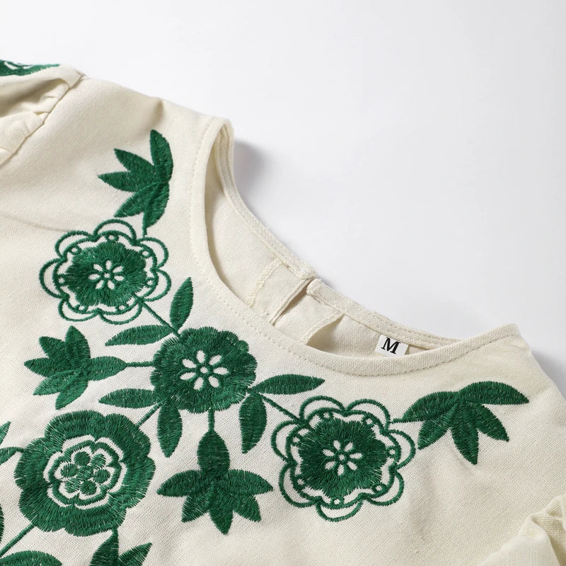 Gorgeous Boho Mini Hand Embroidered - Cotton - Shellss