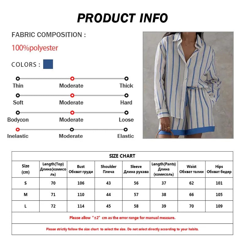 2 Pieces Striped shorts Set