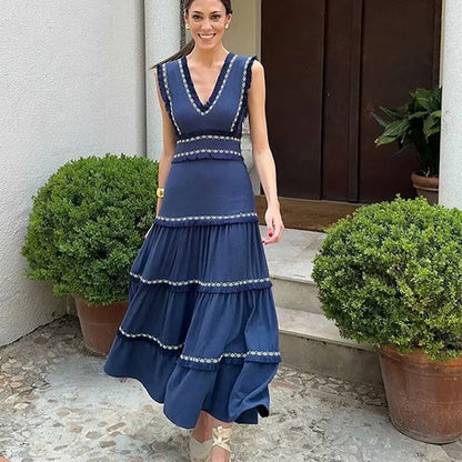 Navy blue Tassel Dress