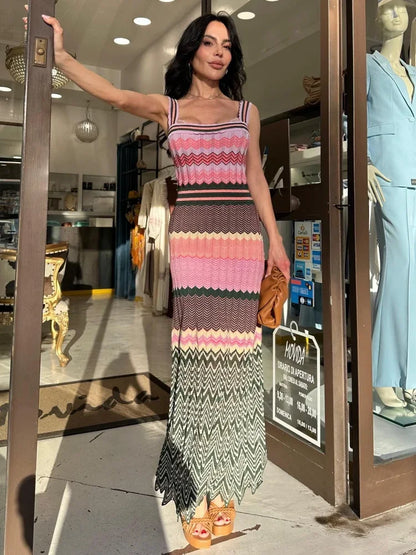 Striped Knitted Dress