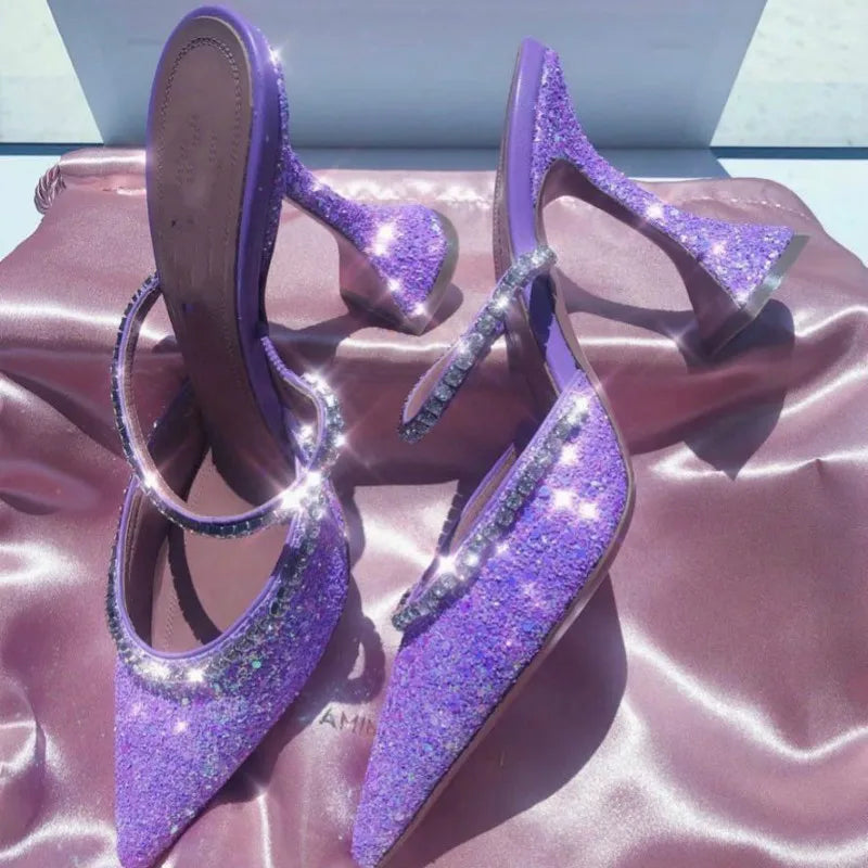 beautiful rhinestone A Design Sense Of Niche High Heels