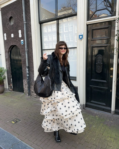 1 Polka Dot Layered Ruffles Set