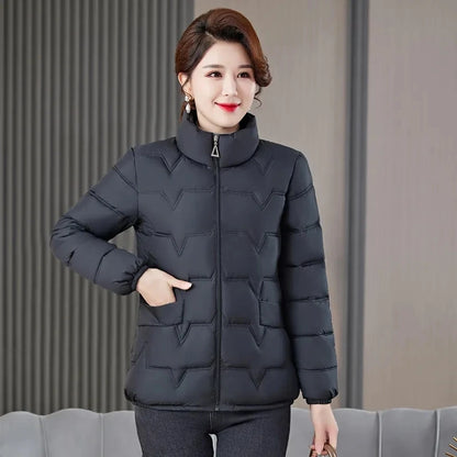 Women's Winter Parka 2025 New Casual Versatile Mom Down Cotton Jacket