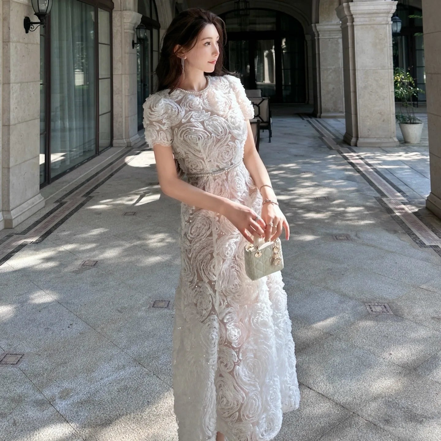 Self portrait white lace dress
