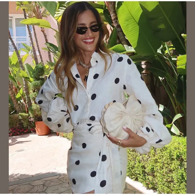 Elegant Brunch Mini Skirt Set