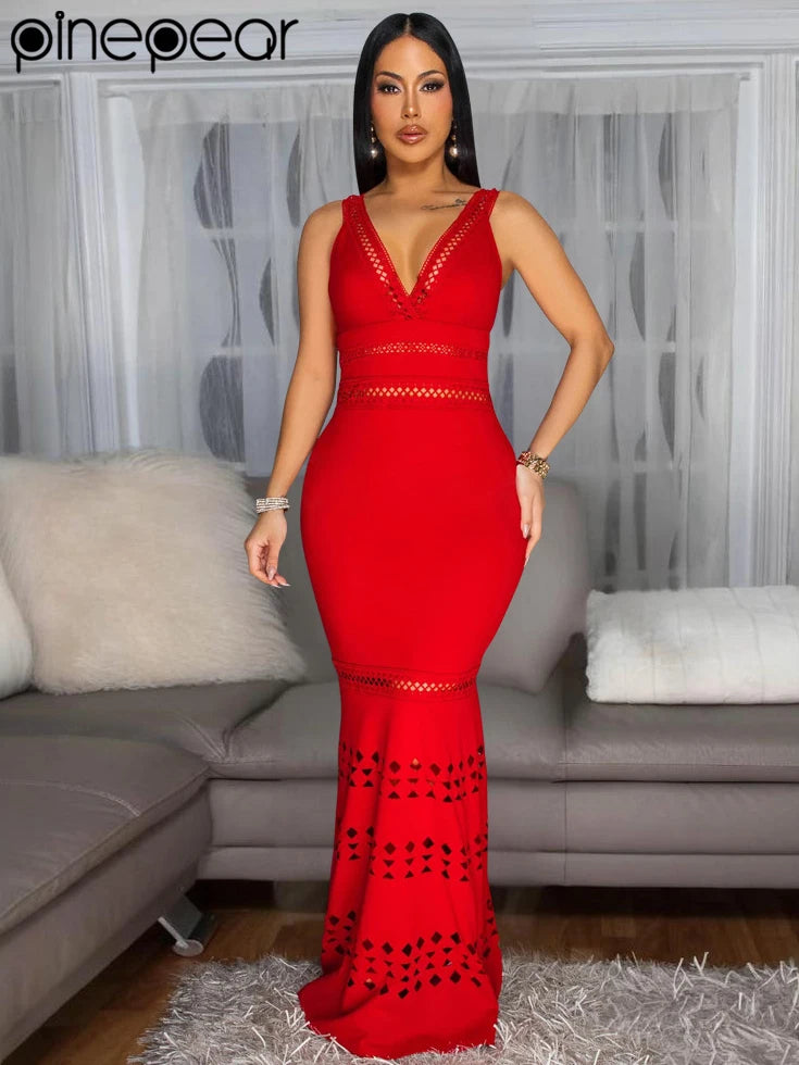 Knit Party Long Dress