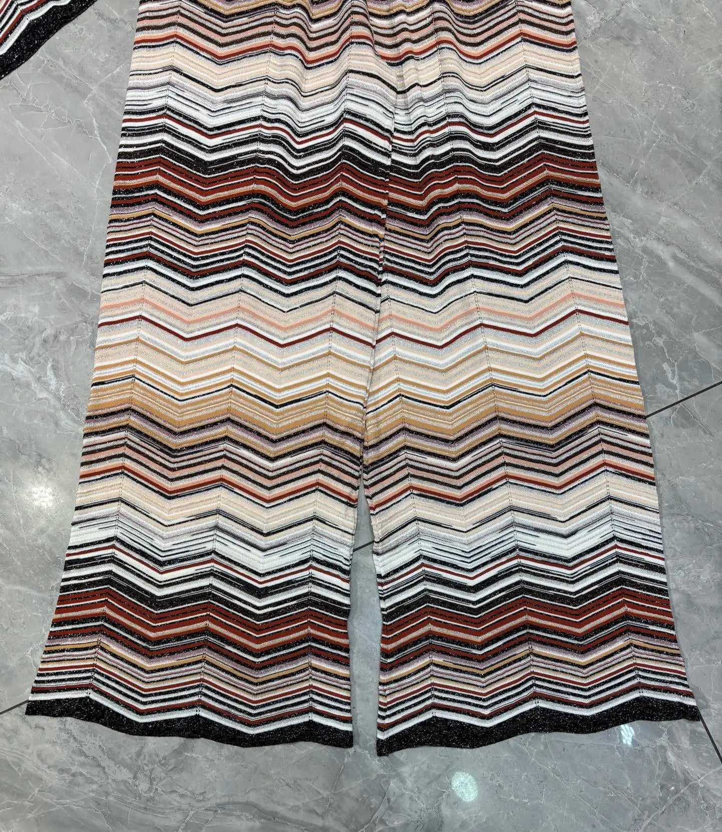 Missoni Chevron Metallic Pants Set