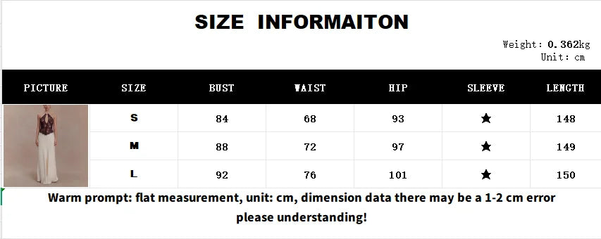 CHNMR Elegant Lace Hollow Out Halter Long Dress Women Sexy Patchwork Backless Female Maxi Dresses Summer Lady Evening Party Gown