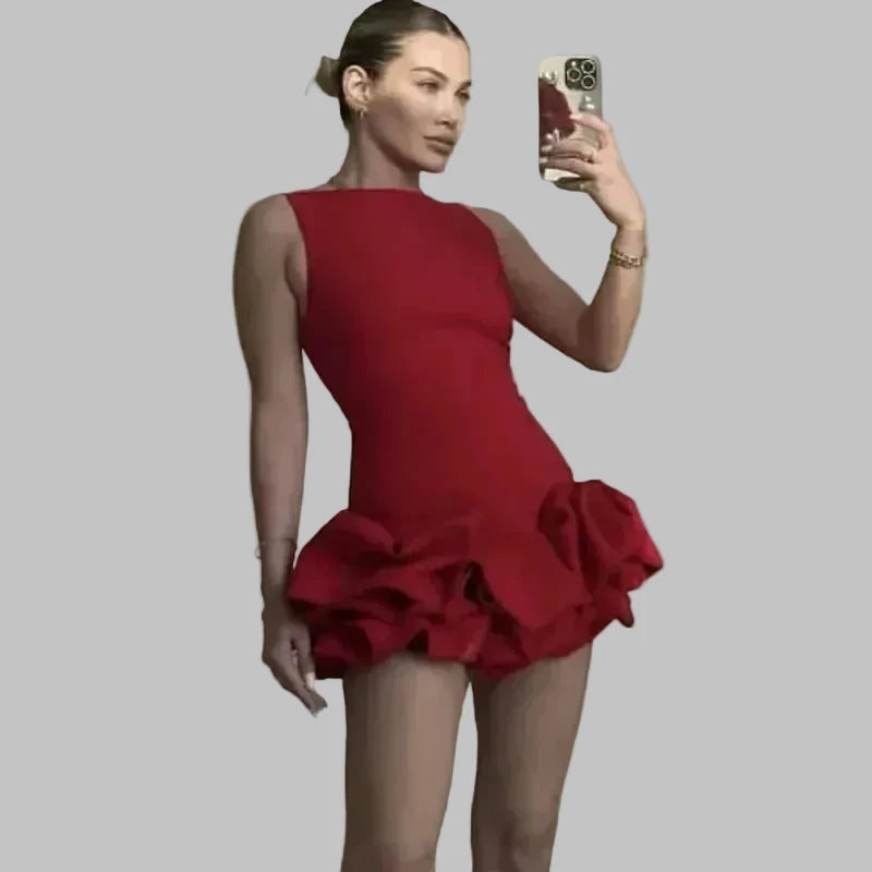 Mini Dress red white black