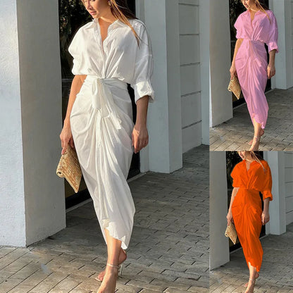 Steve M Long Shirt Dress Summer