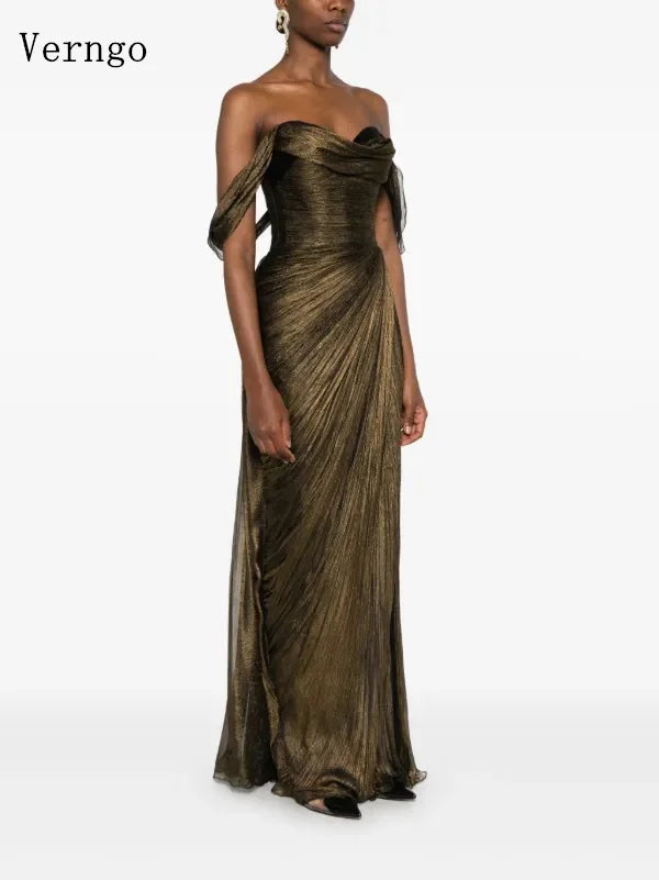 Verngo Shiny Mermaid Prom Gowns Off The Shoulder Mermaid Formal Occasion Dresses Women Modern Evening Dress Customized