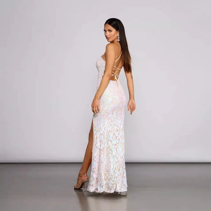 Glitter Sexy Gown Dress