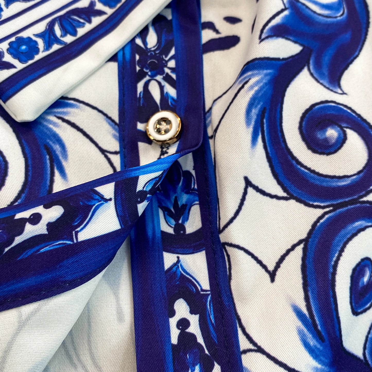Spring Retro Blue White Red Dolce Dress