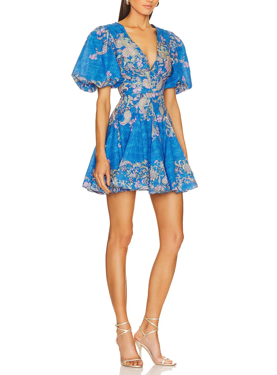 ZimmermanVIbes Puff-sleeve A-line