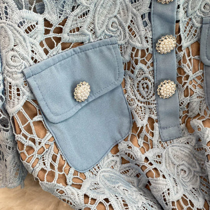 Lace Embroidery Fishtail Party Dresses