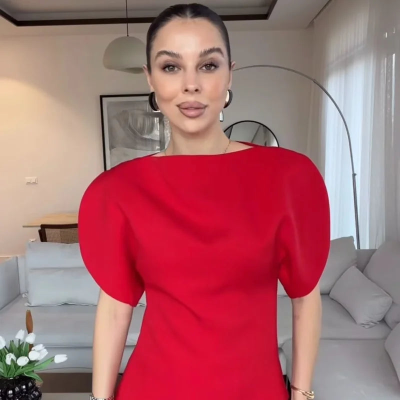 Asymmetrical puff Zara top
