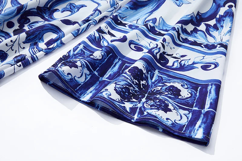 Blue white Porcelain Print