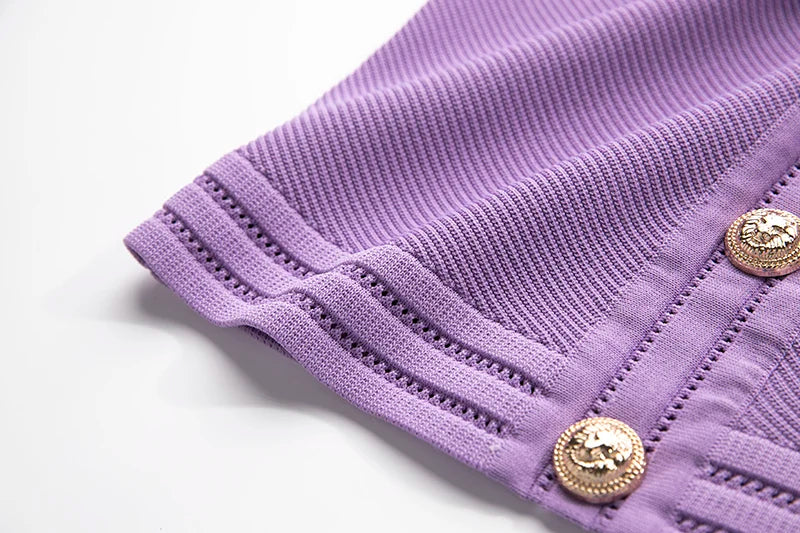 Lavender Gold Buttoned Mini