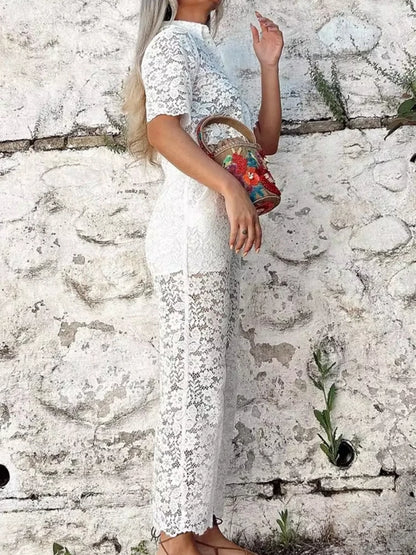 Lace Shirt Set