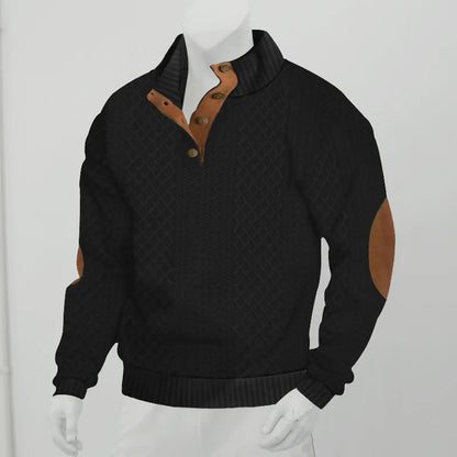 Men Stand Collars Long Sleeves Sweater German