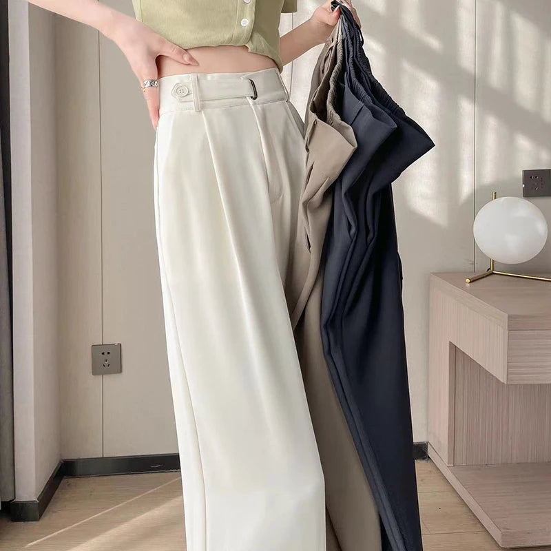 High Waist Suit Wide Leg Loose Trousers