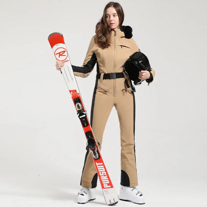 One-Piece Ski Suit Thickened Thermal Snowboard Jacket Jumpsuits