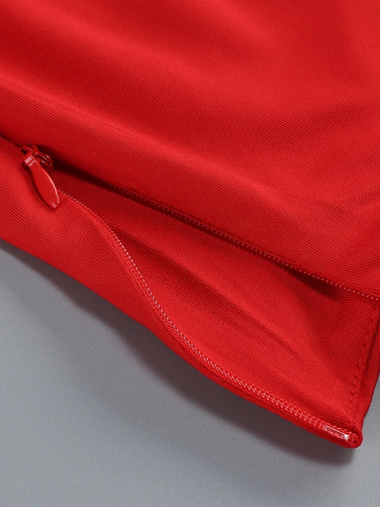 Metal Flower Skirt Two Piece Set