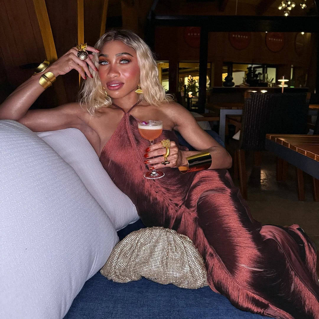 Celebrity Backless Halter Tassel cult gaia vibes