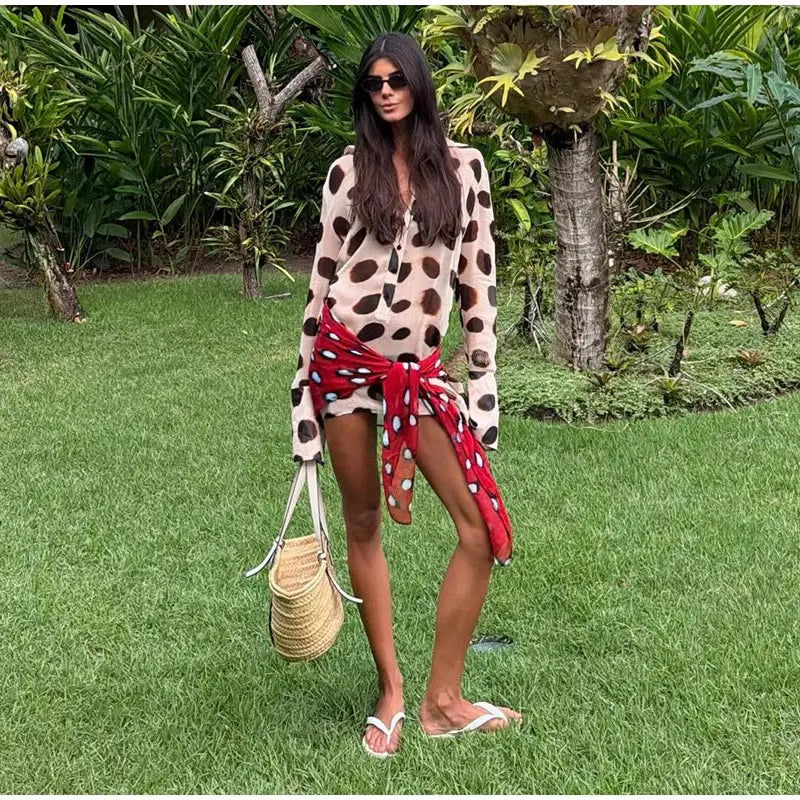 Casual Print Mini Dress