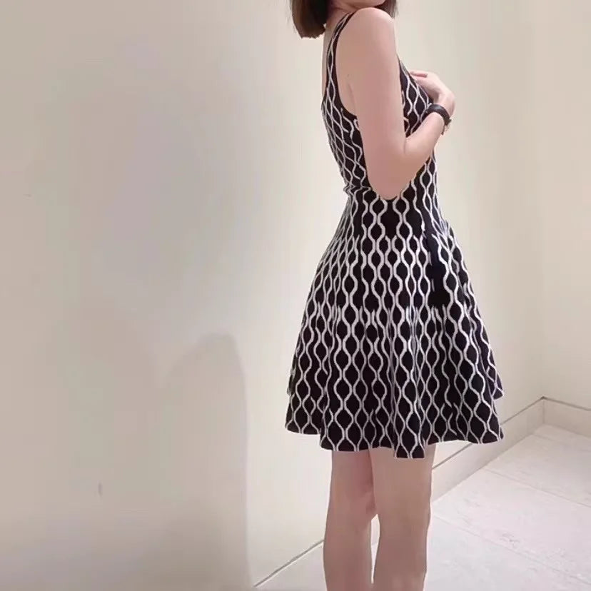 Maje Sandro A-line Geometric Jacquard Mini
