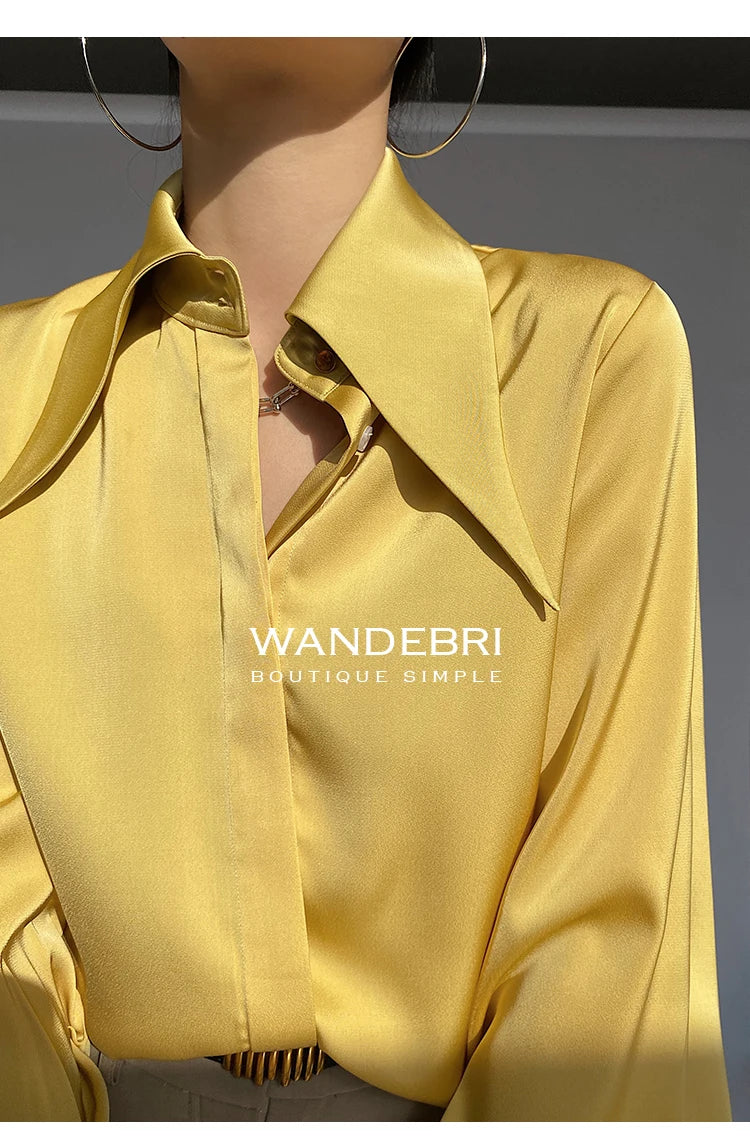 Stylish Elegant Turn Down Collar