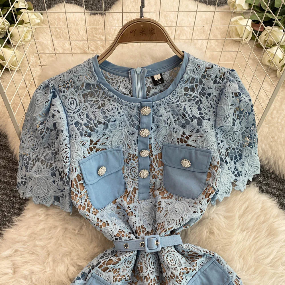 Lace Embroidery Fishtail Party Dresses