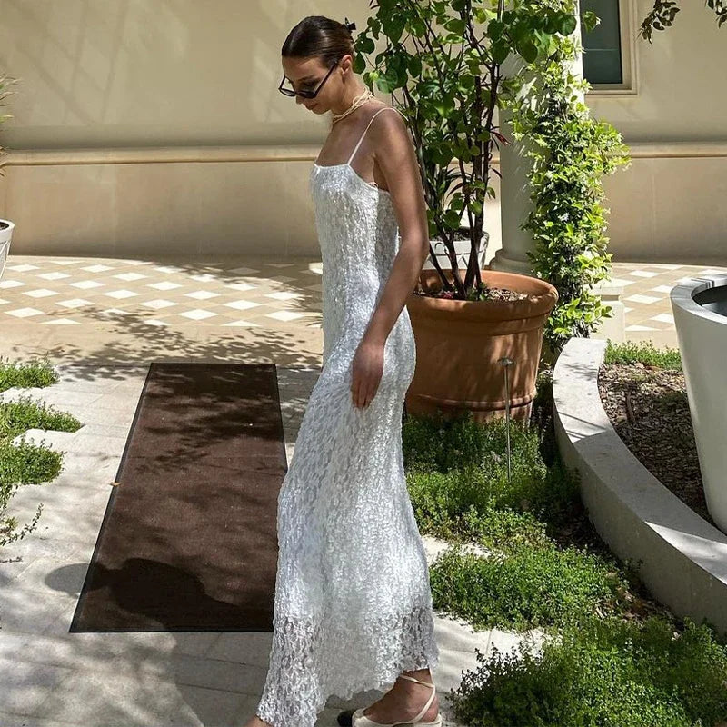 1 Lace White beach resort summer dress