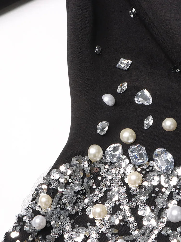 Embellished Blazer dress Crystals