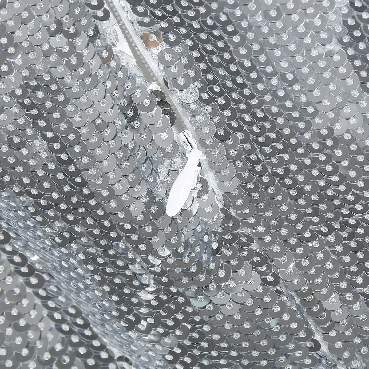 New Silver Sequined Strapless Dress with Fish Bones Waist Cinching Folded Hips Short Skirt Slim Fit Sexy Party Evening Dress