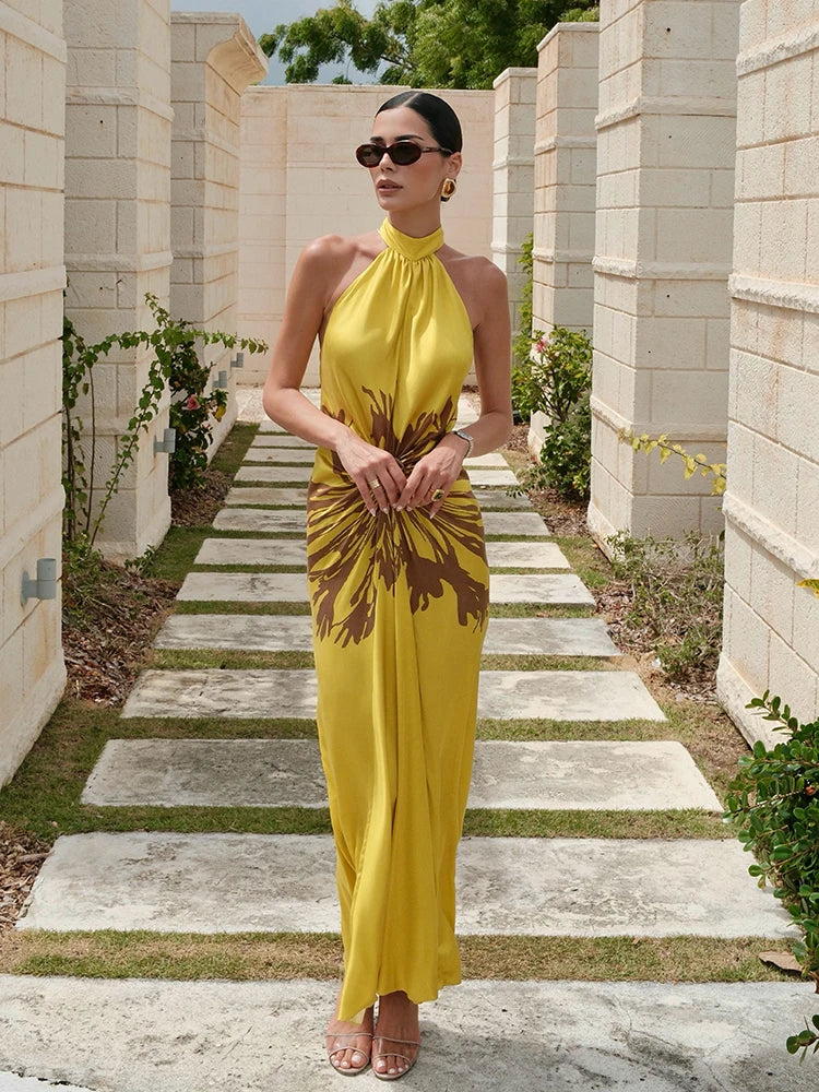 Yellow Dress Brown Knot