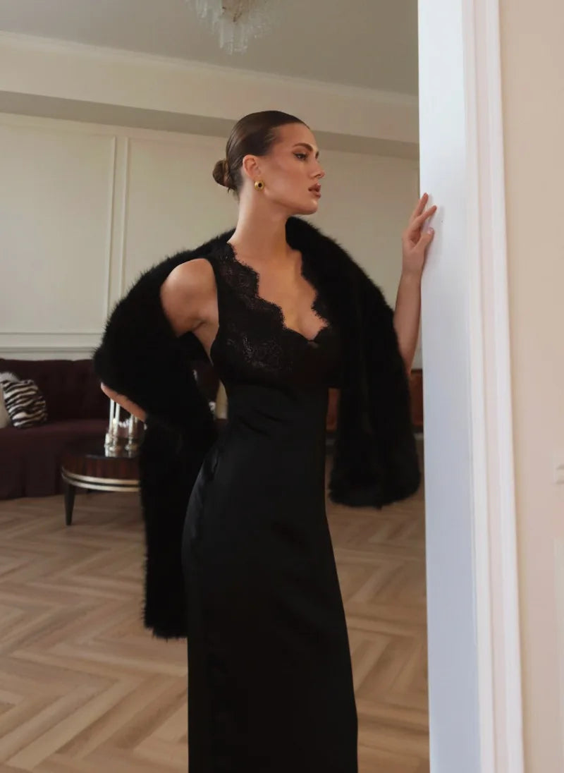 Lace Elegant Evening Maxi Dress