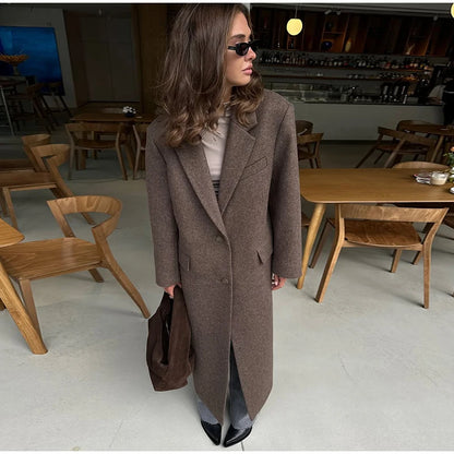LONG Chic woolen coat