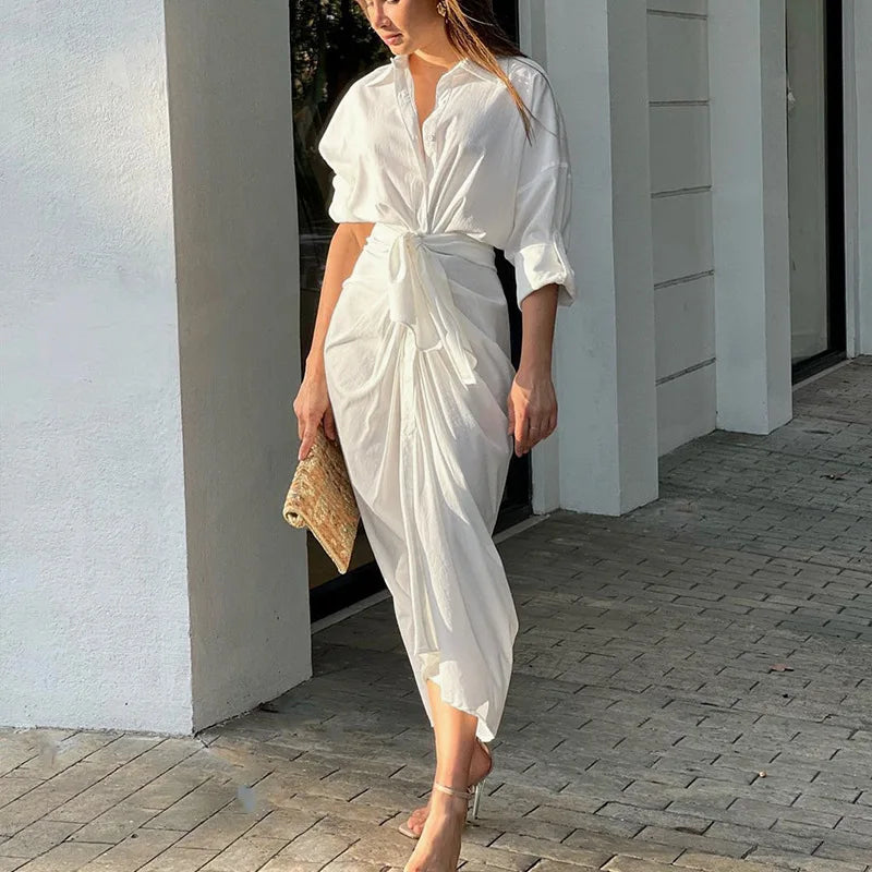 Steve M Long Shirt Dress Summer