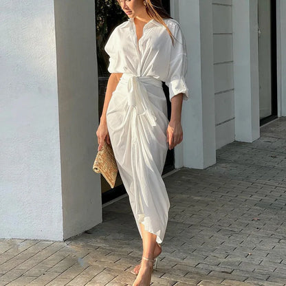 Steve M Long Shirt Dress Summer