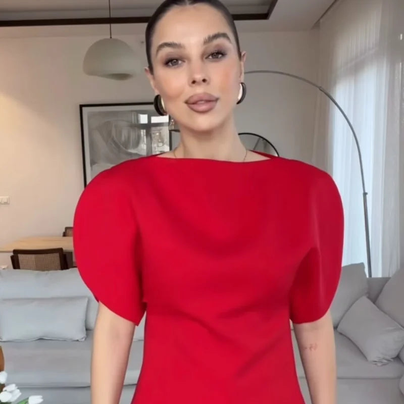 Asymmetrical puff Zara top