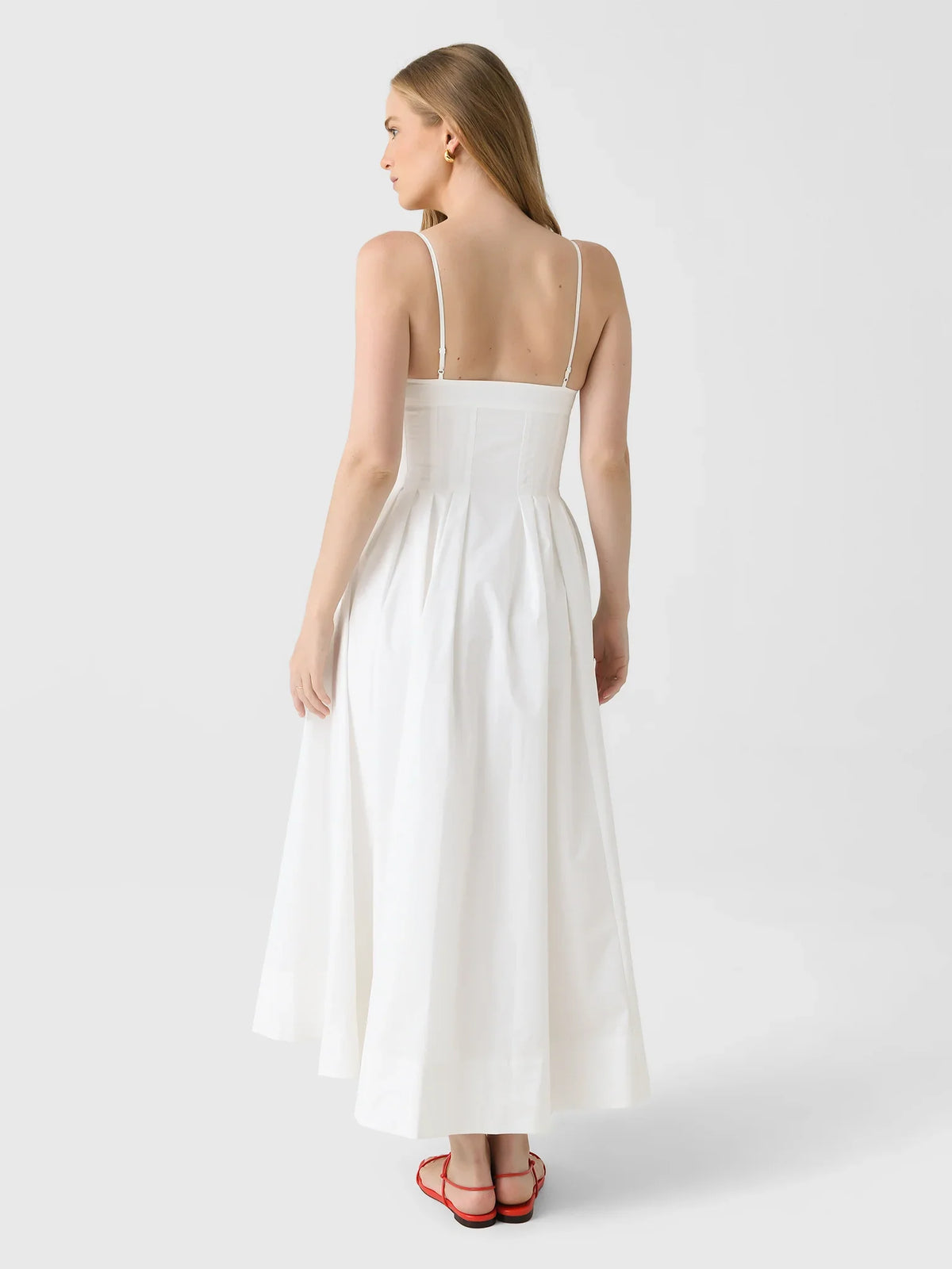 Ele High Waist White Dr JS Beautiful Beach Vaion Gown with Soft Light Filter Built-in Cotton Blend Svel X Ver... - Shellss