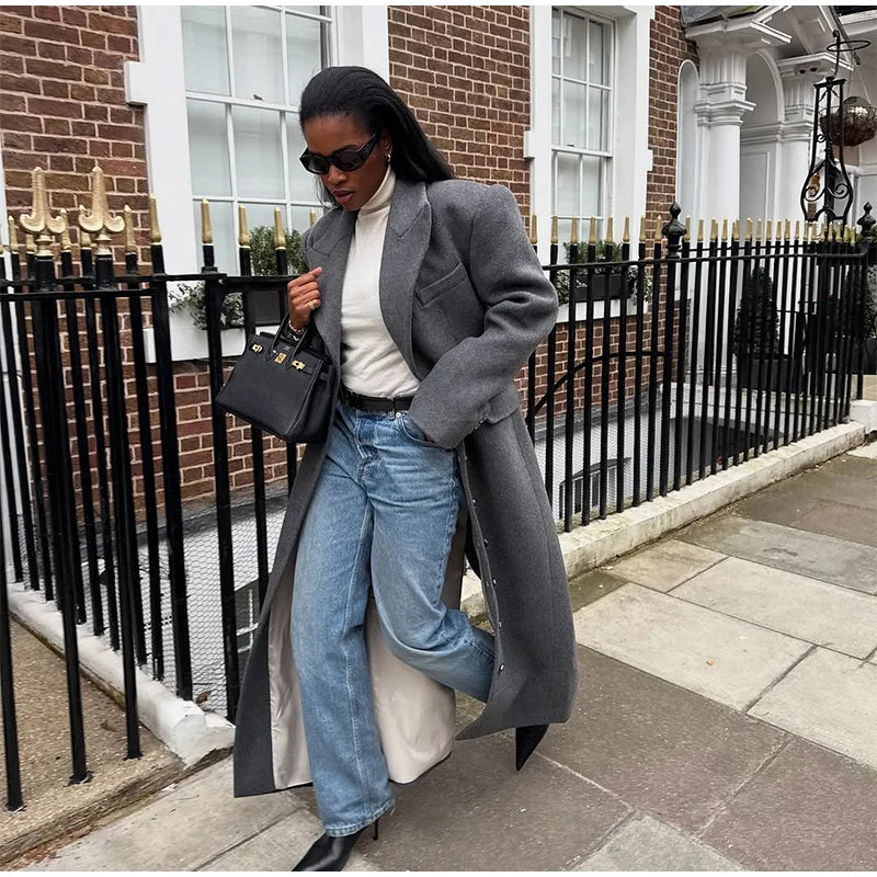 LONG Chic woolen coat