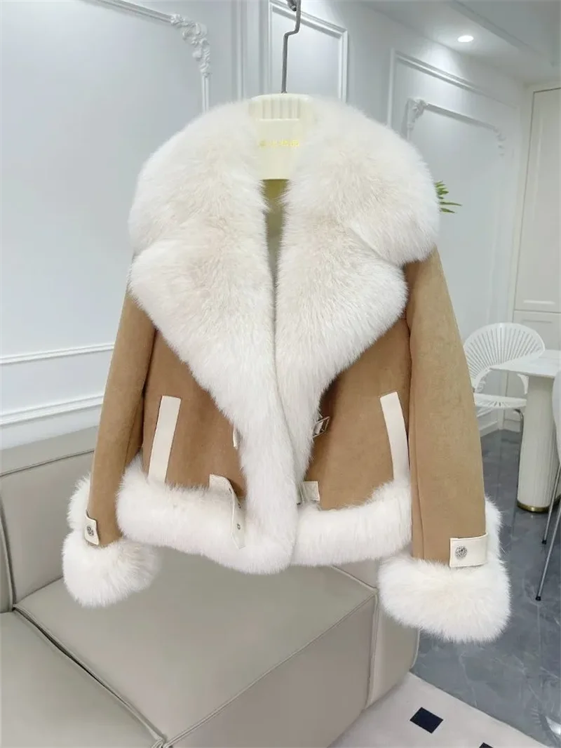 Fashion Imitation Fox Fur Grass Coat Women's Short 2 - Shellss