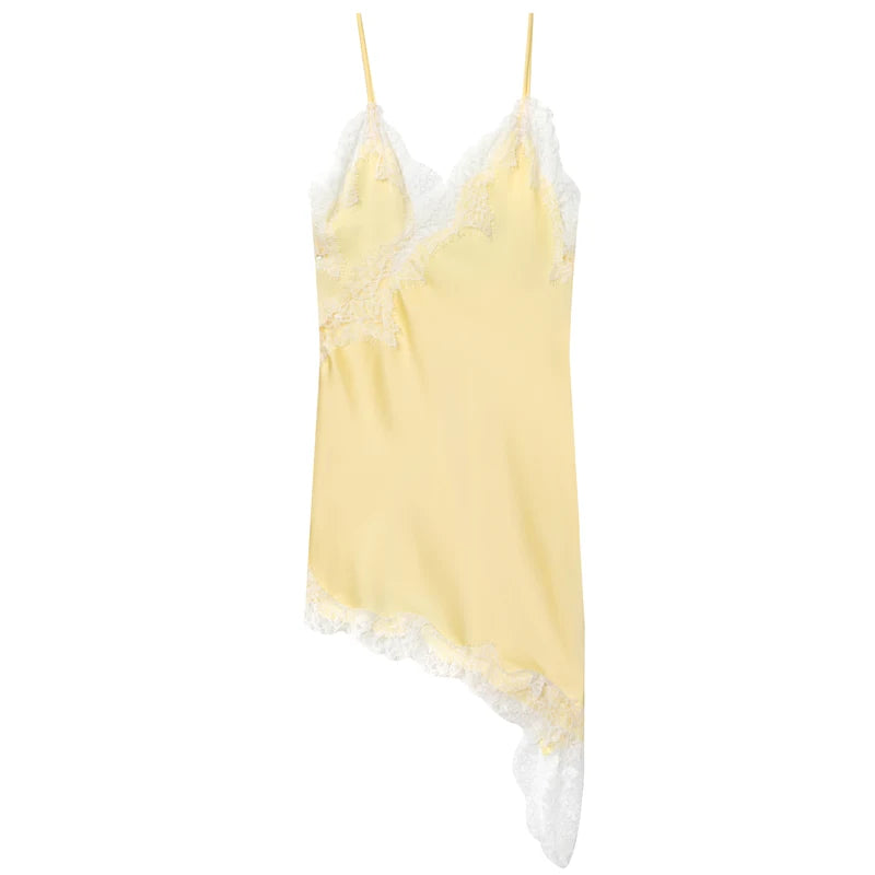 Zara Vibes Lace Asymmetric Dress